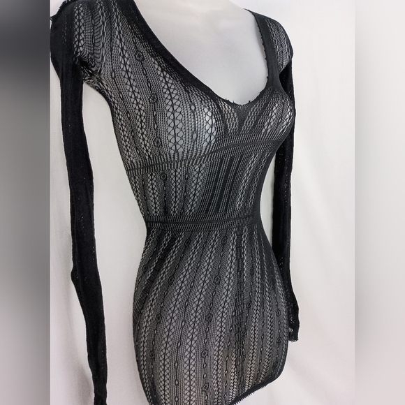 2/$40 NEWSexy Black Fishnet WhimsigothCoverup Preppy Summer Mini Dress(#1,336) - Picture 6 of 7